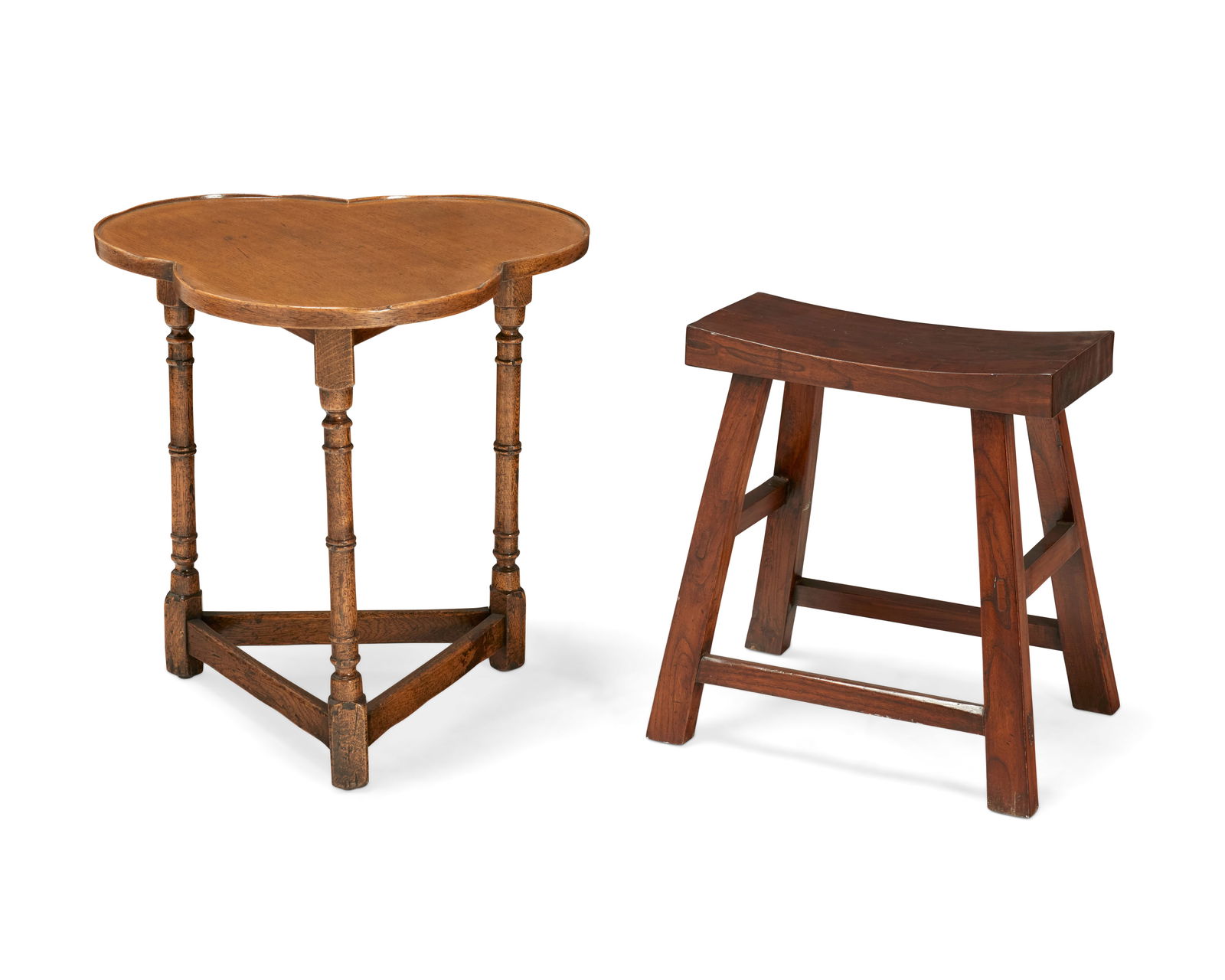 A cloverleaf tavern table and a saddle stool (1 of 5)