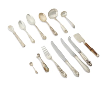 A group of miscellaneous sterling silver service items