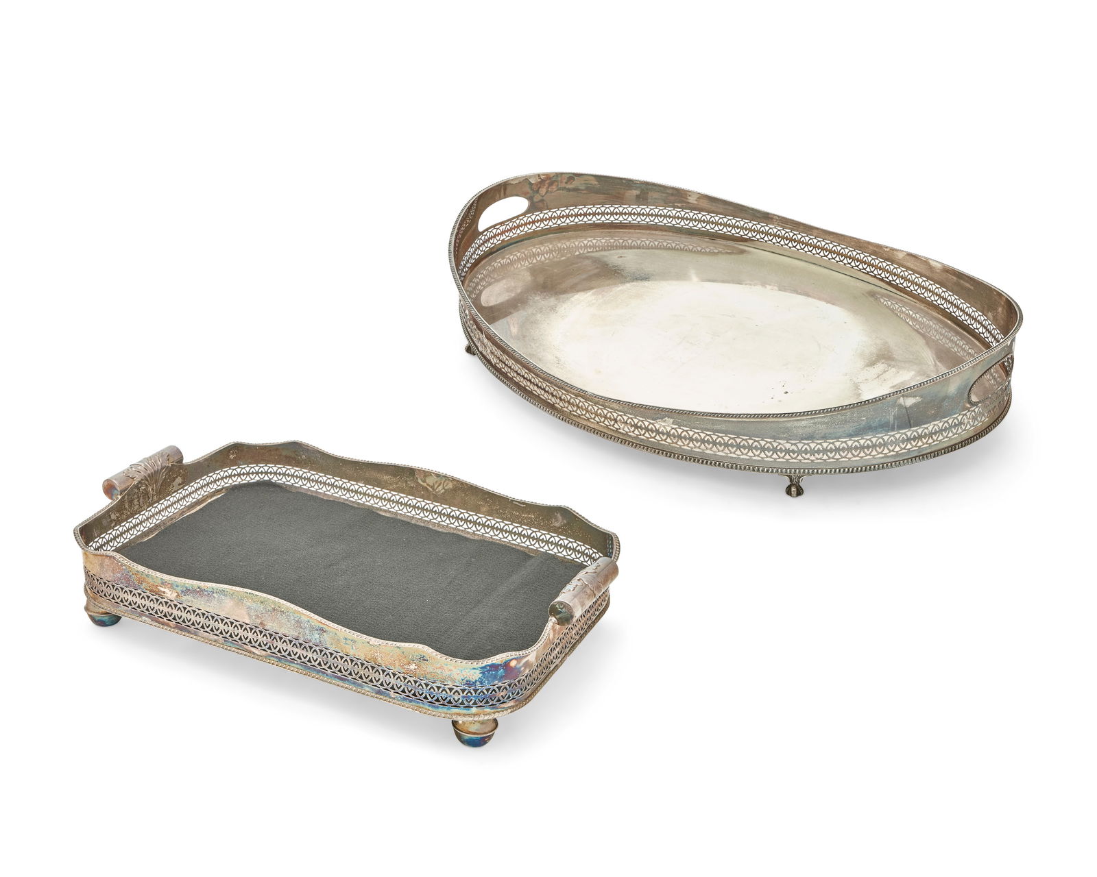 A group of metal serving trays (1 of 3)