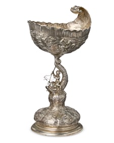 A German .800 silver figural compote
