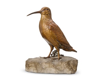 A Franz Bergman cold-painted bronze woodcock