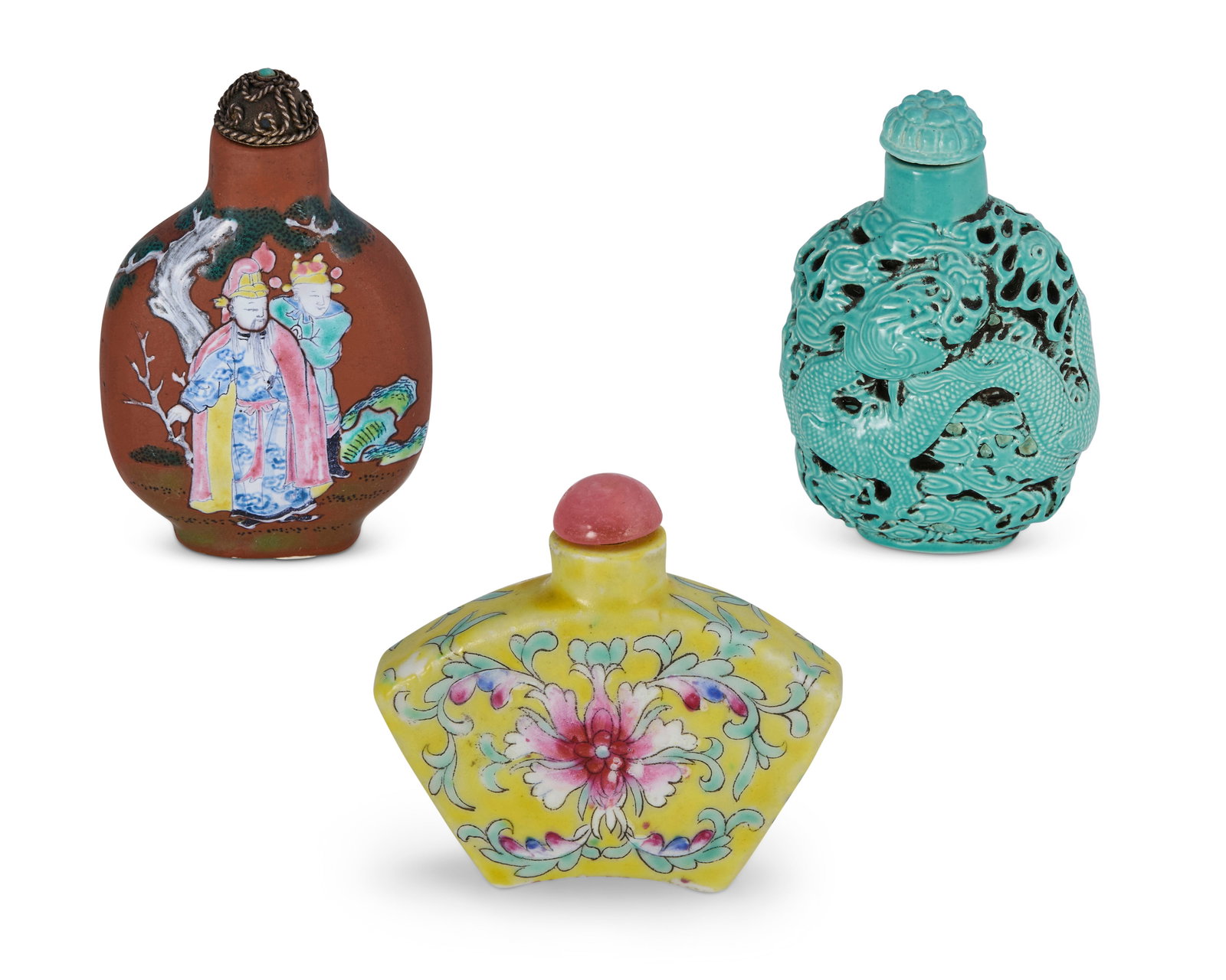 Three Chinese snuff bottles (1 of 8)