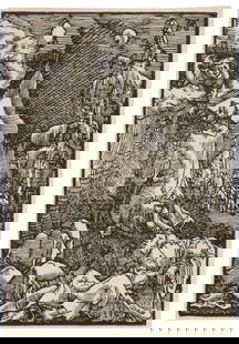 Albrecht Altdorfer (1480-1538), "The Agony in the Garden," from "The Fall and Redemption of Man,": Albrecht Altdorfer(1480-1538)"The Agony in the Garden," from "The Fall and Redemption of Man," circa 1513Woodcut on laid paperWith the artist's initials printed in the block in the upper right corner:
