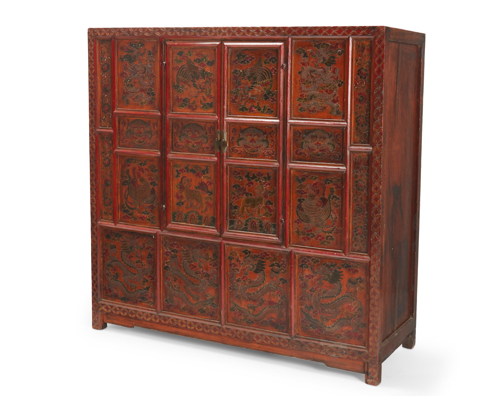 An Asian lacquered wood cabinet (1 of 10)