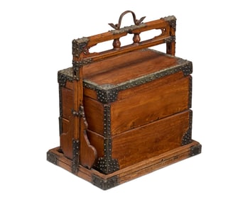 A Chinese hardwood picnic box