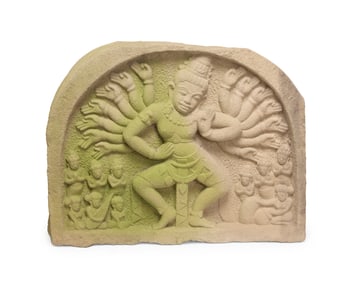 A Vietnamese-style carved stone stele