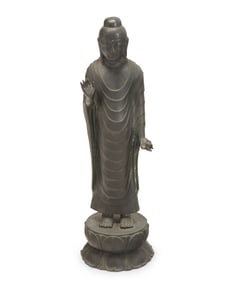 A Japanese bronze figure of Amida Nyorai