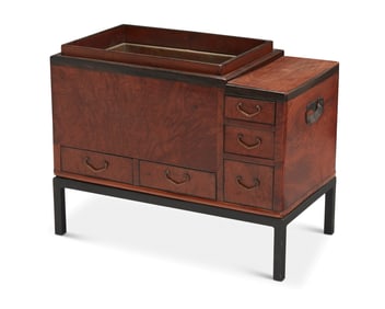 A Japanese wood hibachi