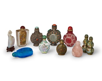 A group of Chinese snuff bottles