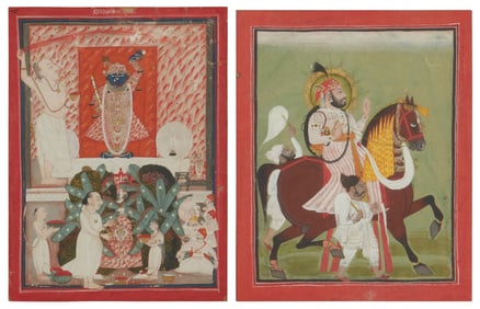 A pair of Mewar Indian paintings