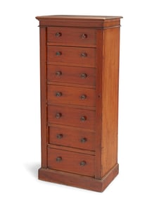 A Victorian mahogany Wellington chest