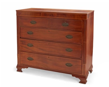 A George III-style mahogany chest of drawers