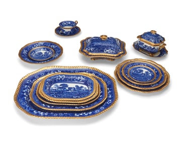 A Copeland Spode earthenware 'Spode's Tower' dinner service