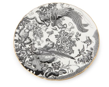 A Royal Crown Derby bone china 'Black Aves' dinner service