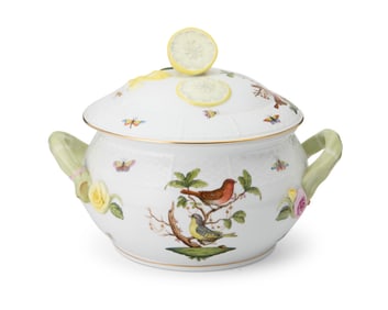 A Herend porcelain 'Rothschild Bird' covered tureen