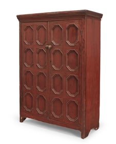 A Canadian stained pine cabinet