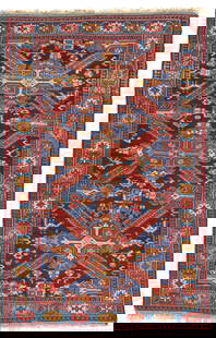 A Caucasian rug: A Caucasian rugEarly 20th centuryWool on wool foundation6' 3" L x 4' W