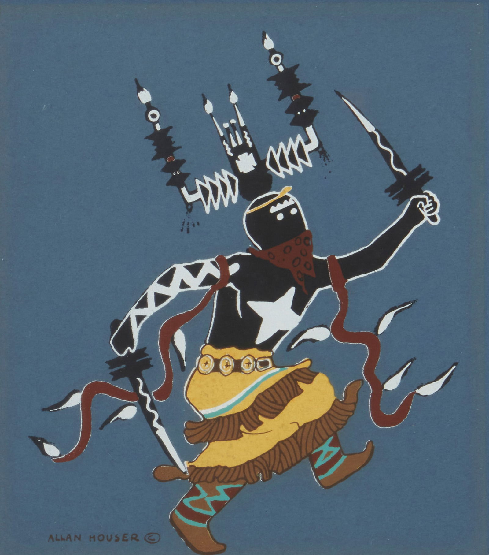 Allan Houser (1914-1994, Chiricahua Apache), "Gan Dancer" (1 of 6)