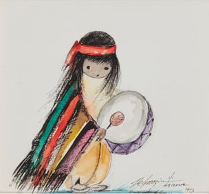Ted DeGrazia (1909-1982), Drummer boy, 1973
