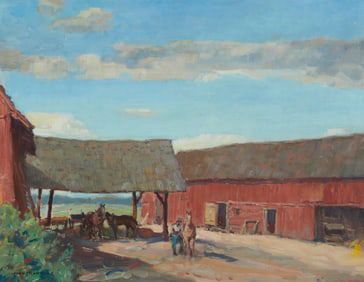 Carl Oscar Borg (1879-1947), "Saddling Up"