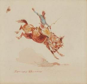Edward Borein (1872-1945), Bucking bronco