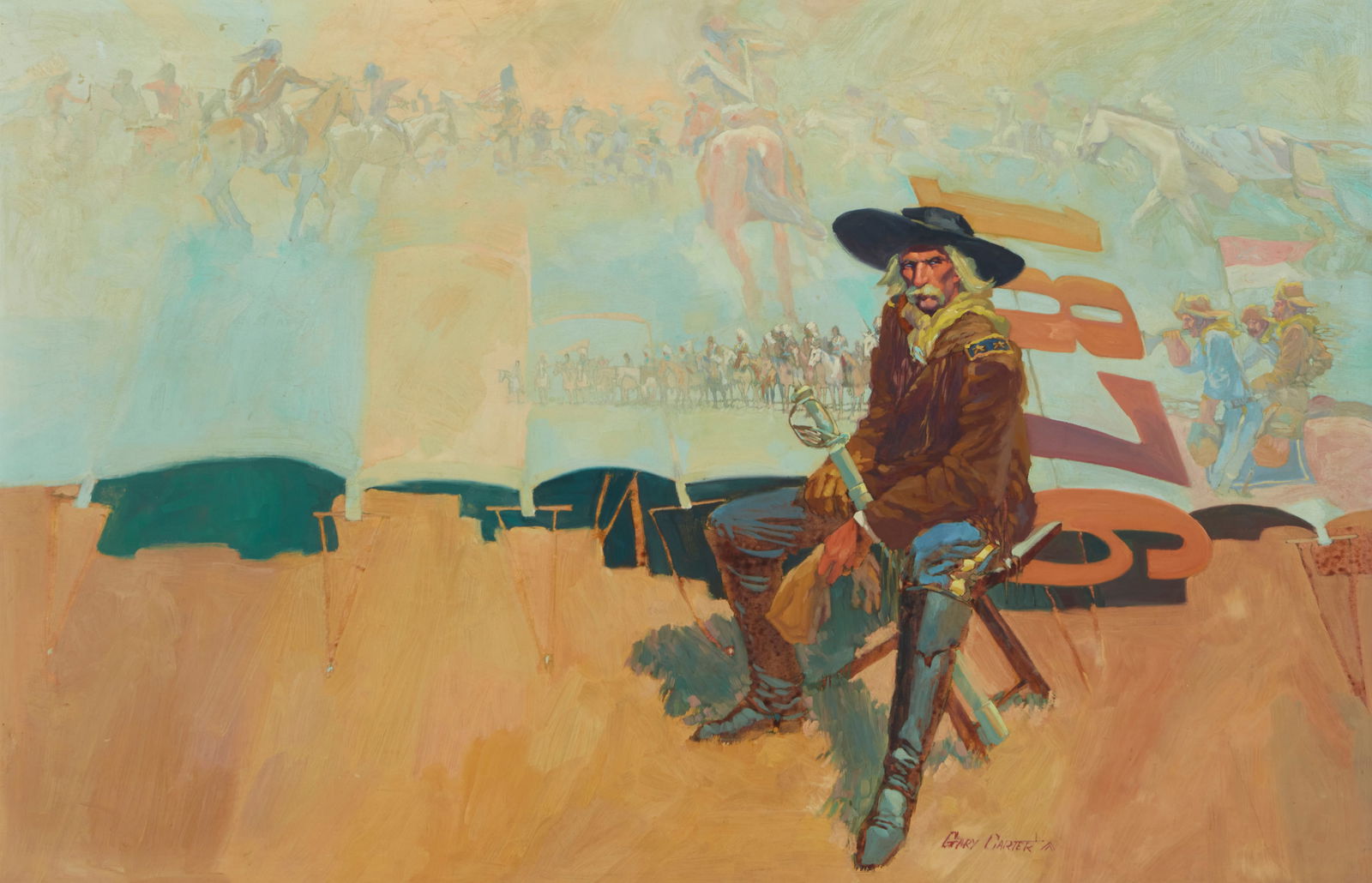 Gary Carter (b. 1939), "Iron Backside (Custer)," 1971 (1 of 6)