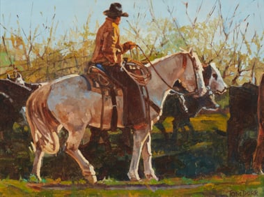 Tom Dorr (b. 1950), "Texas Cattle Drive"