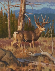 David Charles Wade (1952-2019), "Mule Deer"