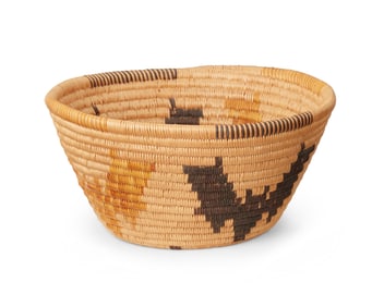 A polychrome Panamint pictorial basket