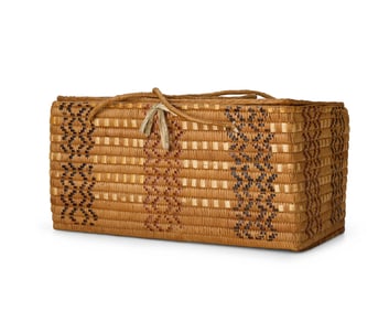 A polychrome Fraser/Thompson River basketry trunk