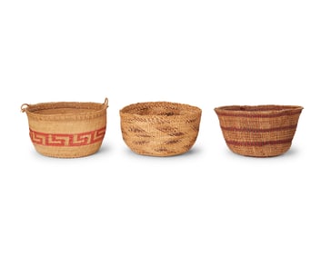 A group of Native American baskets