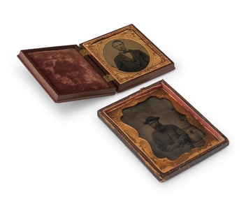 Two Civil War era tintypes