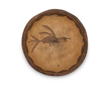 A small Zia Pueblo pottery dish