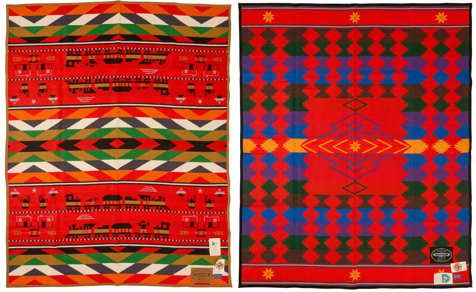 Two Ramona Sakiestewa for Pendelton Limited Edition wool blankets (1 of 8)