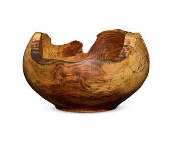 A large Andrew Pearce turned wood bowl