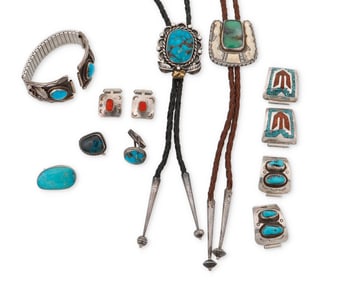 A group of Southwest jewelry and dress accessories