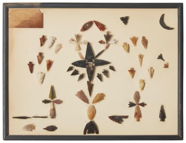 A collection of Northwest mounted stone points