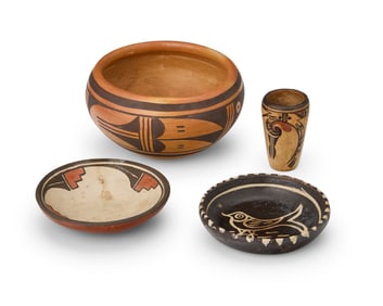 A group of Southwest pottery vessels