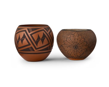 Two Southwest Pueblo pottery vessels