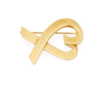 Paloma Picasso for Tiffany & Co: An 18K Gold "Loving Heart" Brooch