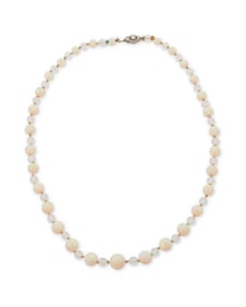 An Opal and Rock Crystal Quartz Necklace
