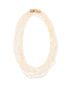 A 14K Gold and Freshwater Pearl Necklace