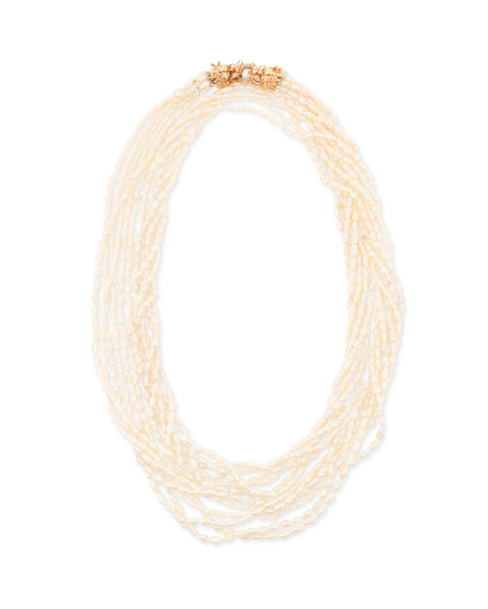 A 14K Gold and Freshwater Pearl Necklace (1 of 2)