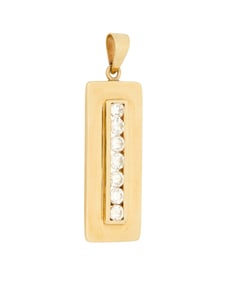 A 14K Gold and Diamond Pendant