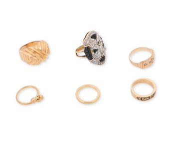 A Group of Gold and Gem-Set Rings