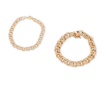 Two 14K Gold Bracelets