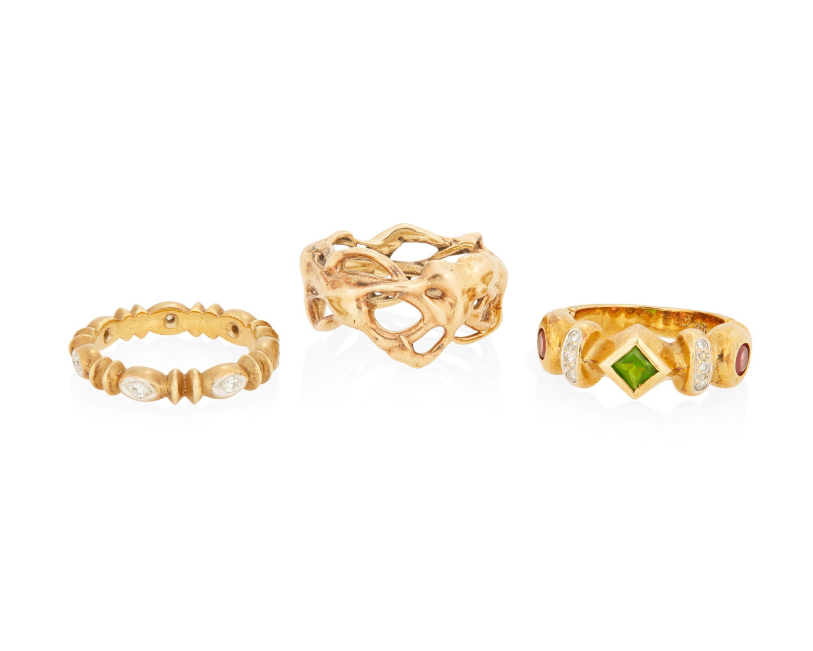A Group of 14K Gold and Gem-Set Rings (1 of 2)