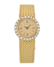 Laykin et Cie: A Gold 14K Gold and Diamond Wristwatch