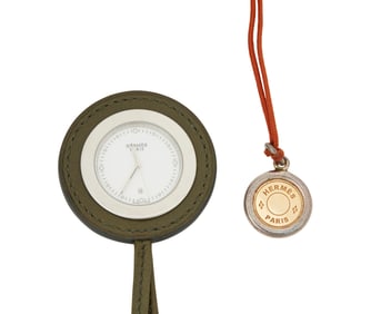 Hermes: A Pocket Watch and Pendant Necklace