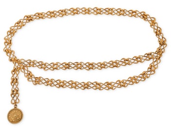 CHANEL: A Vintage CC Gold Metal Chain Link Belt
